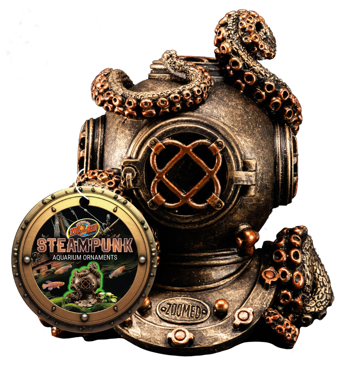 Zoo Med Steampunk Aquarium Ornament, Octopus Diver (AD-16)