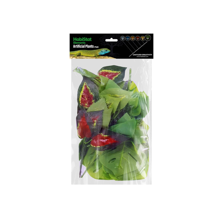 HabiStat Artificial Plant, 3 Pack, Green (HPMG)