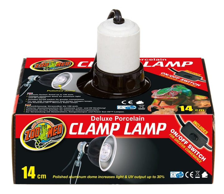 Zoo Med Deluxe Porcelain Clamp Lamp Fixture, 14cm (5.5"), 100w (LF-11UK)