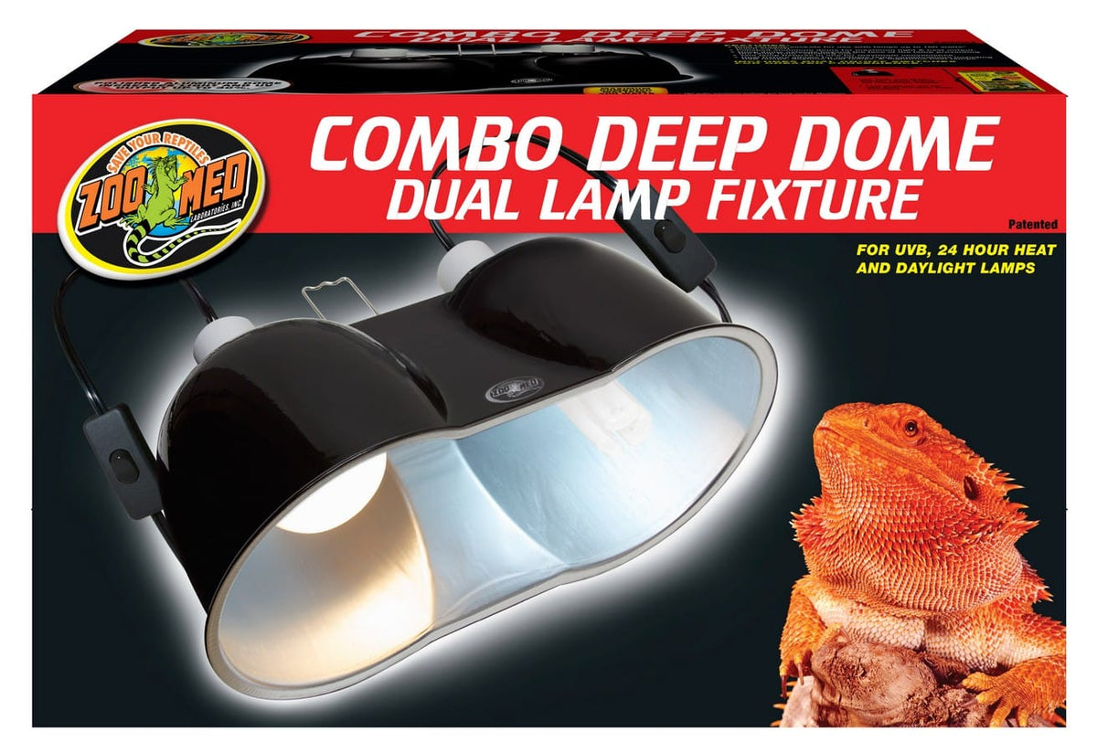 Zoo Med Combo Deep Dome Dual Lamp Fixture, 160w (LF-25UK)
