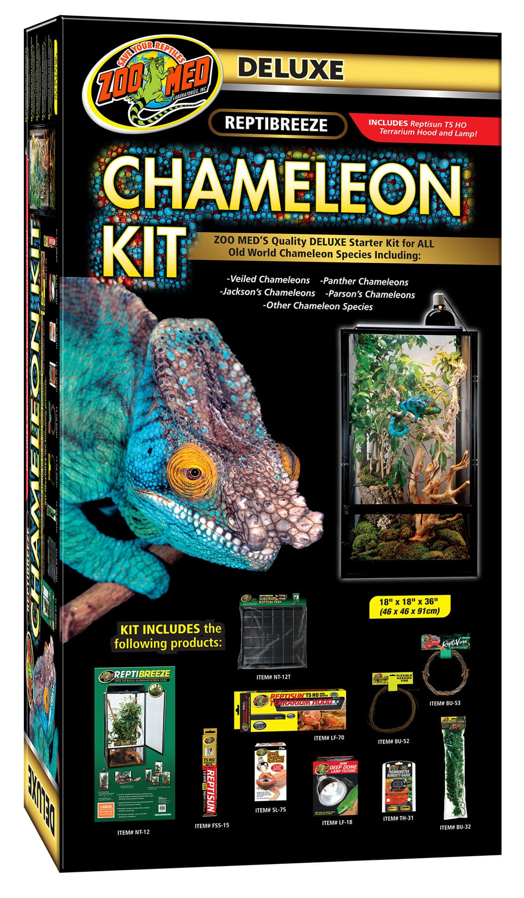 Zoo Med Deluxe ReptiBreeze Chameleon Kit, 46 x 46 x 91cm (NT-12CK)