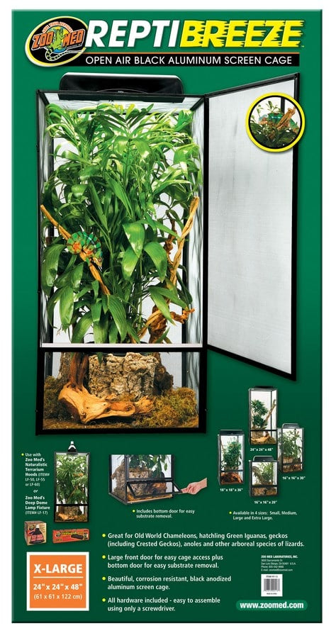 Zoo Med ReptiBreeze Screen Terrarium, 61 x 61 x 122cm (NT-13)