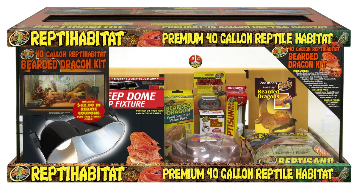 Zoo Med ReptiHabitat Bearded Dragon Kit, 91 x 46 x 46cm (NT-B40)