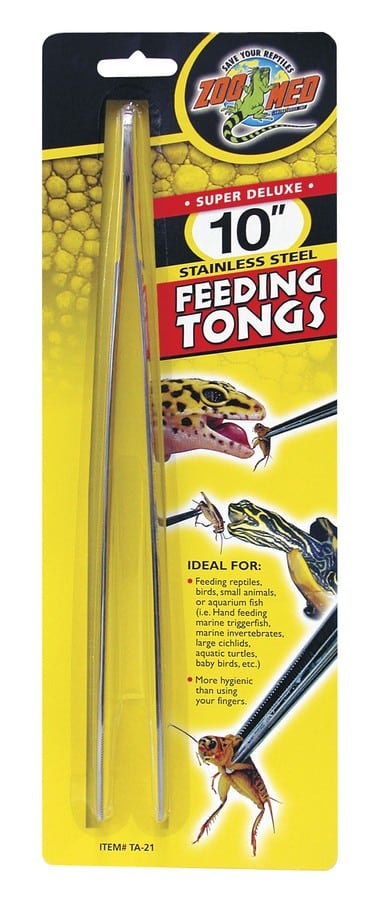 Zoo Med 10" Stainless Steel Feeding Tongs (TA-21)
