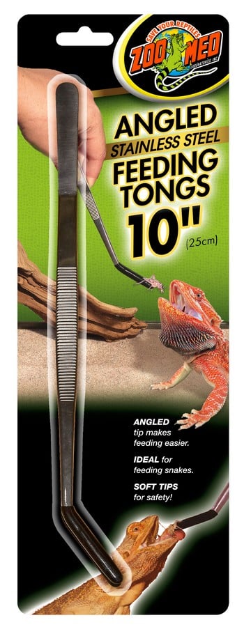 Zoo Med Angled Stainless Steel Feeding Tongs (TA-23)