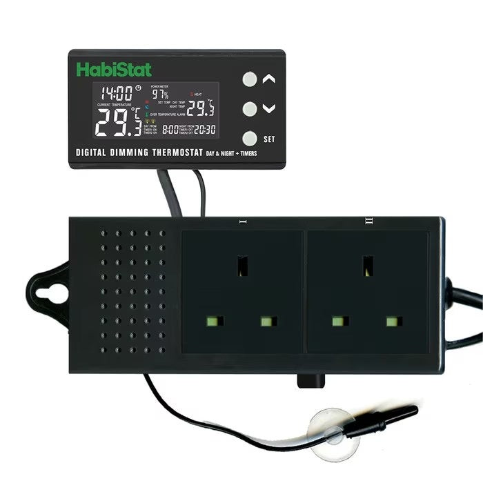 HabiStat Digital Dimming Thermostat, Day/Night, Timer, 600 Watt ( HTDD )